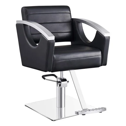 Dir Salón de estilo silla de diseño europeo salón de belleza hidráulica silla Bello Negro