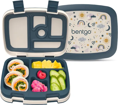 Miniatura 32 de Bentgo Kids Prints - Lonchera de 5 compartimentos estilo bento, a prueba de derrames, porciones de tamaño ideal para niños de 3 a 7 años, duradera