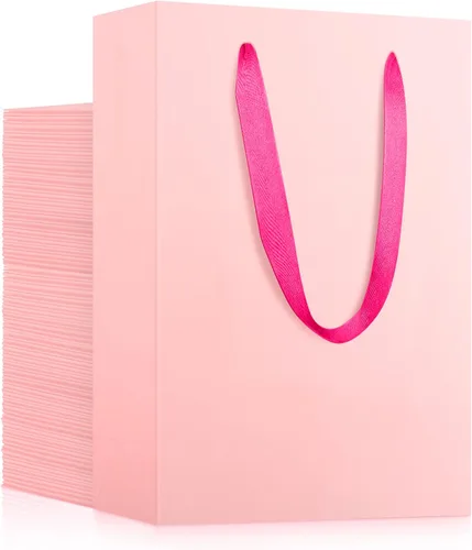 Miniatura 38 de EUSOAR Bolsas de compras de papel con asas, paquete de 25 bolsas pequeñas de papel kraft de 5.9 x 2.3 x 7.8 pulgadas, bolsa de mercancía
