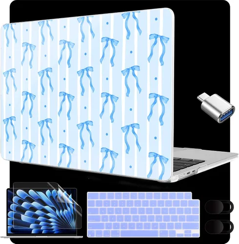 Miniatura 45 de MEEgoodo Funda para MacBook Air M5/M4/M3/M2 de 15 pulgadas 2026 2025 2024 2023, funda compatible con el modelo (A3448/A3241/A3114/A2941)
