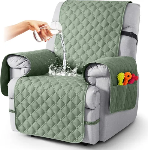 Miniatura 71 de TAOCOCO Fundas reclinables 100% impermeables, con correas para las piernas, funda de sofá reclinable reversible para silla reclinable, protector