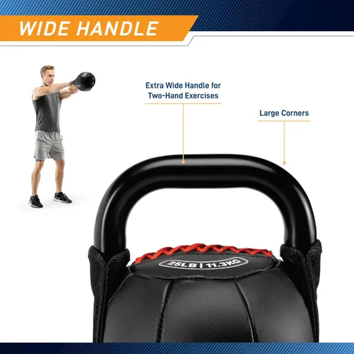 Miniatura 3 de Marcy Pesa rusa suave de entrenamiento de fuerza con mango para levantamiento de pesas, acondicionamiento, fuerza y entrenamiento de núcleo, 10