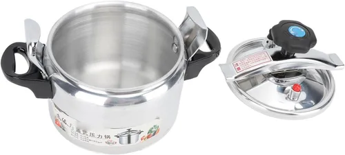 Miniatura 6 de Olla a presión de cuarto de galón, olla de aluminio con manómetro y estante de cocina para uso familiar o comercial (3L)
