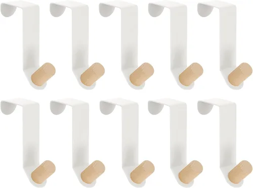 Miniatura 12 de uxcell Ganchos para colgar sobre la puerta, 4 unidades, ganchos individuales para colgar ropa, sombreros, toallas (azul)