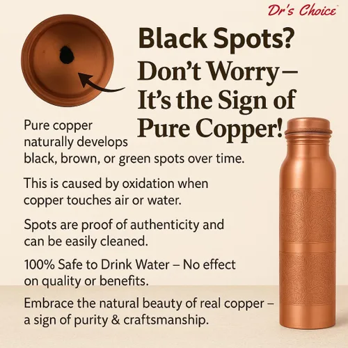 Miniatura 5 de Dr's Choice; By Copperking Botella de agua de cobre para beber 32 onzas Inspirado en ayurvédica, diseño martillado, ecológico, hombres y mujeres