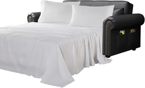 Miniatura 25 de Kingnex Sábanas de sofá cama individual para sofá cama extraíble de 36 x 72 pulgadas, microfibra suave de doble cepillado 1800, 3 piezas incluyen 1