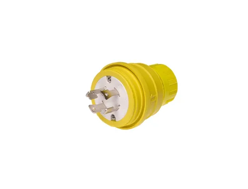Miniatura 3 de Woodhead 28W76BLK Watertite - Enchufe de hoja de bloqueo de ubicación húmeda, cableado eléctrico negro con 3 cables/4 polos, configuración NEMA