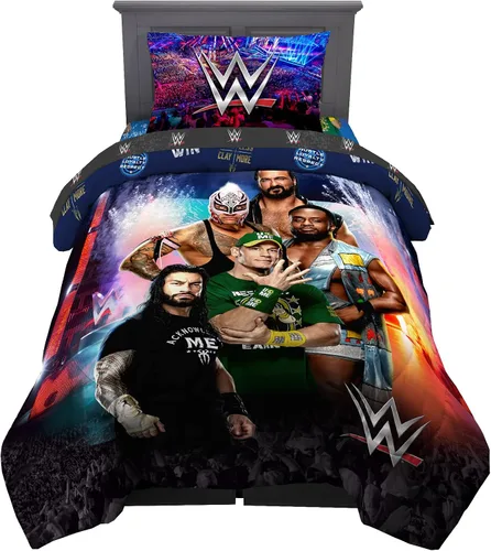 Miniatura 79 de Franco - Juego de ropa de cama coleccionable Nintendo Donkey Kong, 5 piezas, edredón reversible supersuave y juego de sábanas con funda, tamaño Rojo