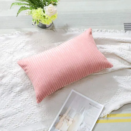 Miniatura 367 de Artscope Fundas de Almohada de Pana a Rayas Acogedoras Súper Suaves Decorativas Cuadradas Fundas de Cojín para Sofá Sillón Dormitorio Decoración