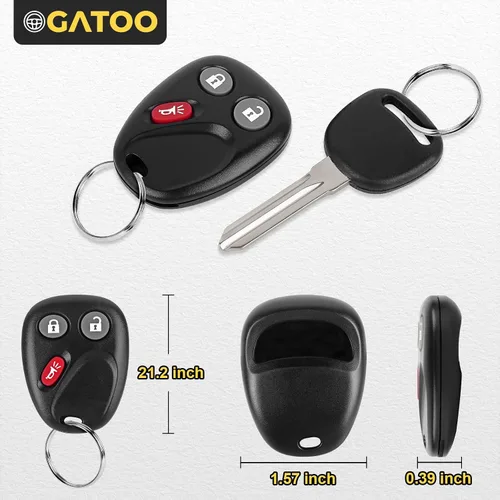 Miniatura 5 de Llavero de repuesto para Chevy Silverado Avalanche Suburban Tahoe SSR GMC Sierra Yukon Saturn Vue Cadillac Escalade Hummer H2 Torrent 2003 2004 2005