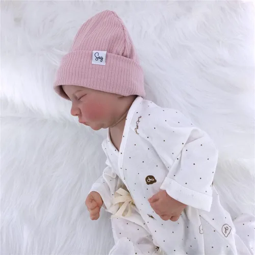 Miniatura 121 de Gorro de punto para recién nacido, para niños y niñas, con forro de satén sedoso, gorro para niños pequeños