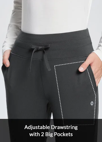 Miniatura 4 de BALEAF Pantalones deportivos con forro polar para mujer, pantalones de senderismo de cintura alta, resistentes al agua, pantalones térmicos de esquí