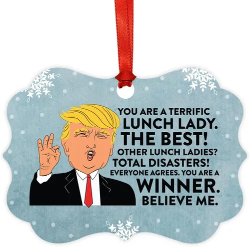 Miniatura 73 de Andaz Press Presidente Donald Trump Fancy Frame Recuerdo Adorno de Navidad Regalo de broma Ejecutivo de Cuenta, 1 paquete, Divertidas Ideas
