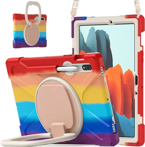 Miniatura 48 de 360 Rotation Case for Galaxy Tab ActivePro/Tab Active4 Pro/Active 5 Pro 10.1" Sturdy Cover Rotate Ring Stand Shoulder Carrying Strap Hand Strap