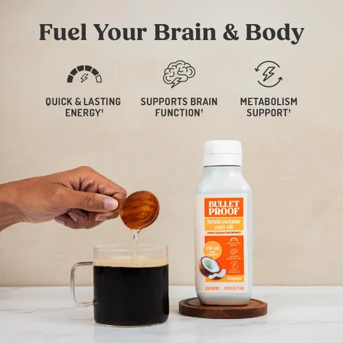 Miniatura 2 de Bulletproof Brain Octane Suplemento a base de aceite para el cerebro - 16 oz (paquete de 2)