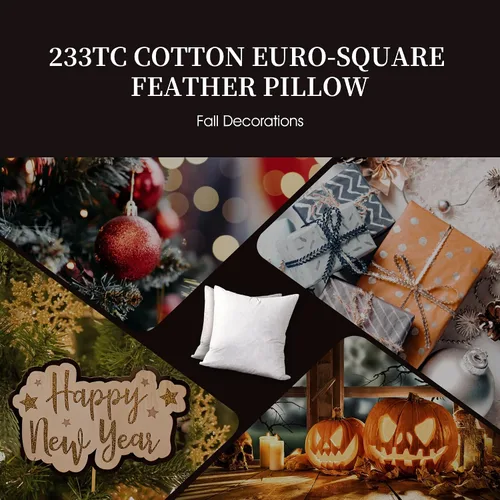 Miniatura 2 de Serta Almohada europea para decoración de Halloween/Navidad, cojín de firmeza media, para Livingroon/dormitorio, paquete de 2 unidades, 26 x 26