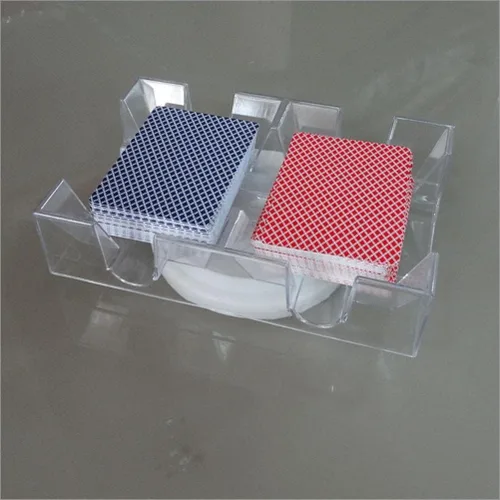 Miniatura 4 de Gonetre Cartas de juego de cartas, bandeja giratoria de 2 barajas/6 barajas, práctico soporte para cartas organizador transparente (poner 2 póquer)