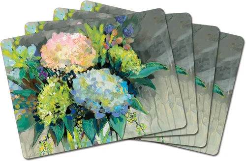 Miniatura 12 de Manteles Individuales Decorativos Premium de Tablero Duro para Mesa Jardín de Medianoche Negro y Blanco Paquete de 4 Fabricado en los Estados Unidos