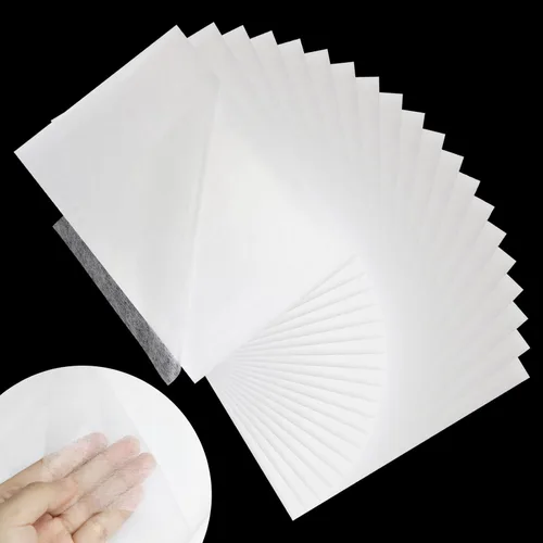 Miniatura 10 de Stitch Witchery - 20 hojas, 8 x 12 pulgadas, cinta fusible para aplicaciones de tela, interfaz fusible de peso medio, tela de unión fusible