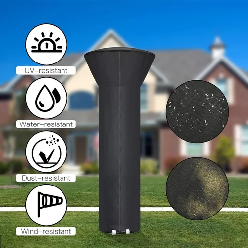 Miniatura 5 de 2 Pack de cubiertas para calentador de patio impermeables con cierre y bolsa de almacenamiento, cubierta para calentador al aire libre