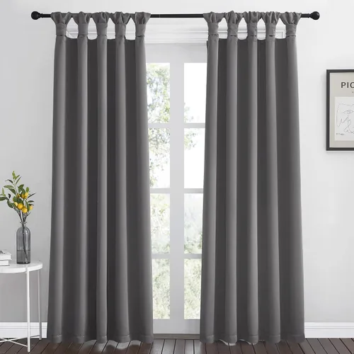 Miniatura 18 de EcoDrapes Paneles de cortina macizos con pestañas trenzadas para casa de lujo (rosa bebé, 52 pulgadas de ancho por 63 pulgadas de largo, 1 panel)