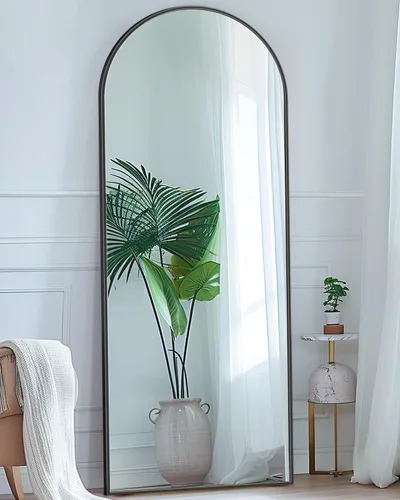 Miniatura 47 de Antok Espejo de Cuerpo Entero, Espejo de Piso de 58"x18" con Soporte, Espejos Montados Colgantes para Dormitorio, Sala de Estar, Vestidor, Comedor