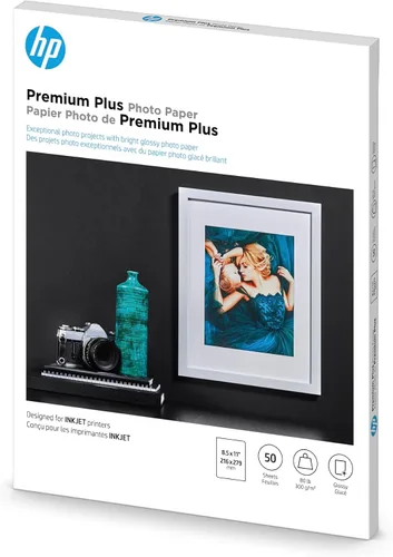 Miniatura 10 de HP Papel fotográfico Premium Plus, diseñado para impresoras de inyección de tinta HP brillante, 8.5 x 11 pulgadas, 50 hojas, paquete de 1, (CR664A)