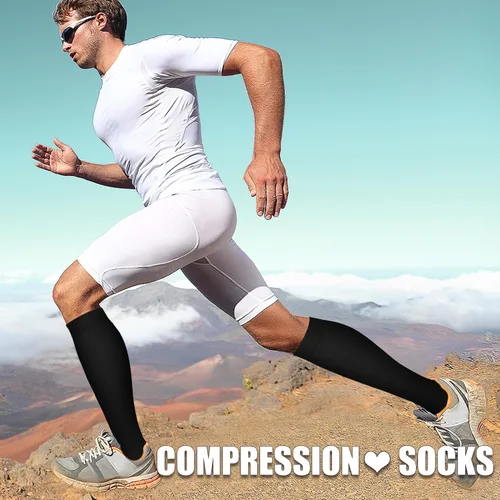 Miniatura 4 de Paquete de 3 pares de calcetines de compresión médica para mejorar la circulación de mujeres y hombres, para correr, hacer deporte y amamantar