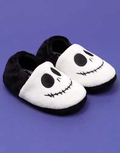 Miniatura 3 de Disney The Nightmare Before Christmas Pantuflas para niños Jack Skellington, Negro