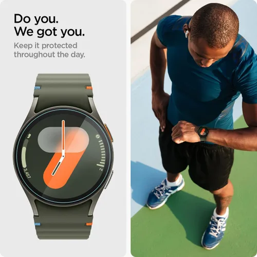 Miniatura 4 de Spigen Protector de pantalla de vidrio templado [GlasTR EZ FIT] diseñado para Galaxy Watch 7 (40mm) - Paquete de 2
