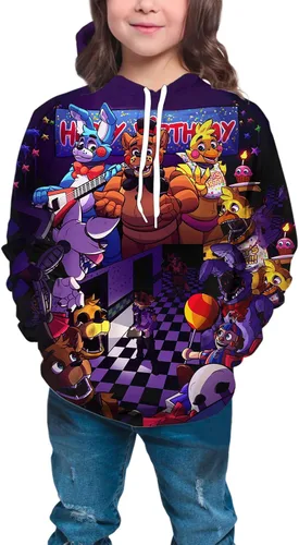 Miniatura 4 de BLYLUXU Boys and Girls Hoodie Teen 3D Printed Pullover Sweatshirt Kids Cartoon Game Sports Tops