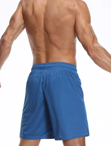 Miniatura 6 de NELEUS Pantalones cortos de correr para hombre de 7 pulgadas con bolsillos