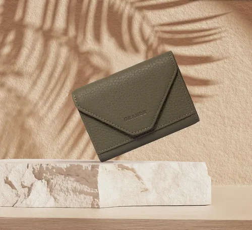 Miniatura 50 de grande Estuches para tarjetas 3639, Naranja, Tarjetero de cuero con cierre magnético, cartera pequeña de acordeón para mujer