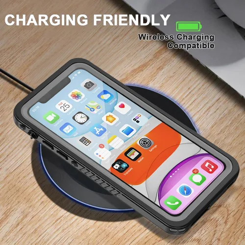 Miniatura 6 de Funda impermeable para iPhone 11 con protector de pantalla, protector de cuerpo completo, a prueba de golpes, a prueba de polvo, a prueba de Negro
