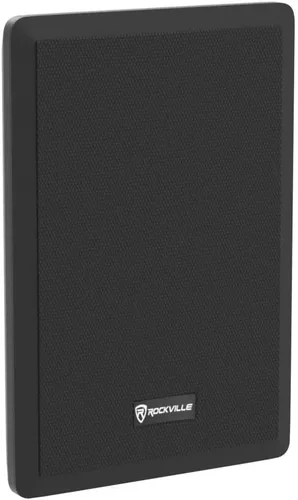 Miniatura 4 de Rockville RockSlim Par de altavoces negros de cine en casa de 5.25 pulgadas y 240 W, 8 ohmios, diseño delgado para montaje en pared, audio claro