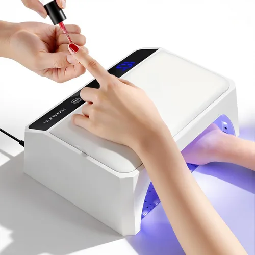 Lámpara de uñas LED UV, luz UV de 120 W para uñas de gel con 69 cuentas, secador de uñas profesional de secado rápido para esmalte de gel, diseño de