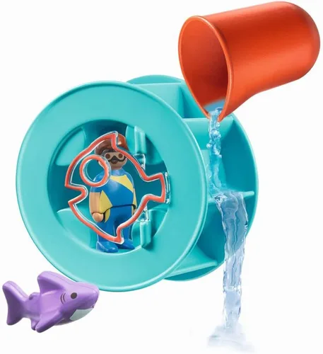 Miniatura 7 de PLAYMOBIL 1.2.3 Rueda de agua Aqua con Baby Shark