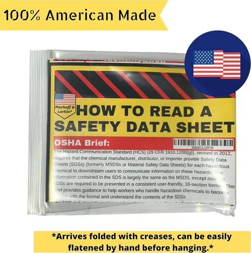 Miniatura 4 de Póster de Cómo leer una hoja de datos de seguridad (SDS/MSDS) Inglés y español 2026 36 x 24 pulgadas Cartel de papel recubierto UV OSHA