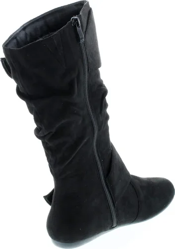 Miniatura 5 de Forever Link Klein-70 - Botas de tacón plano con hebilla y punta redonda cerrada para mujer