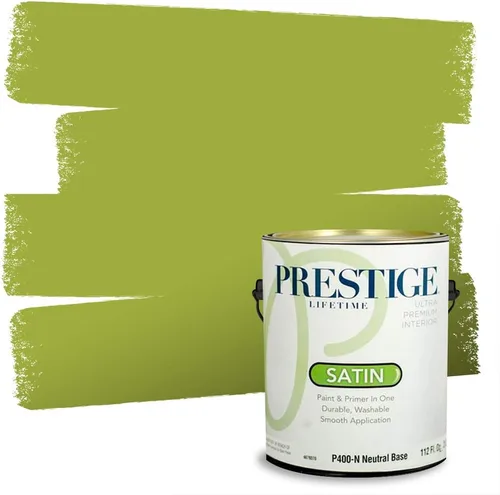 Miniatura 161 de PRESTIGE Pinturas Pintura interior e imprimación en uno, 1 galón, cáscara de huevo, aventura