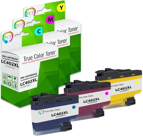 TCT LC402XL Paquete de 3 cartuchos de tinta de color – Repuesto compatible premium para Brother LC402XL LC402XLC LC402XLM LC402XLY alto rendimiento