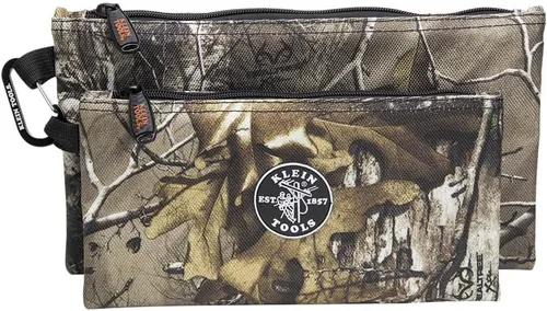 Miniatura 6 de Klein Tools 55560 Bolsas con cremallera, las bolsas de camuflaje son de 12.5 y 10 pulgadas, camuflaje de tejido balístico 1680d de 2 piezas