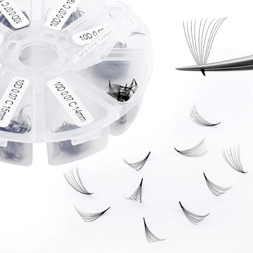 Miniatura 8 de Racimos de pestañas 60D/80D, extensiones de pestañas DIY, pestañas rizadas D, racimos de pestañas esponjosas, longitud mixta 12-16 mm, racimos