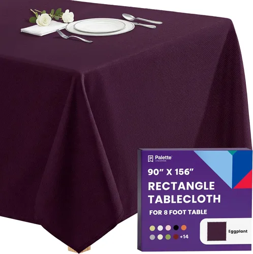 Miniatura 41 de Gee Di Moda - Mantel rectangular de 60 x 84 pulgadas – Mantel rectangular de poliéster lavable para mesa de 5 pies