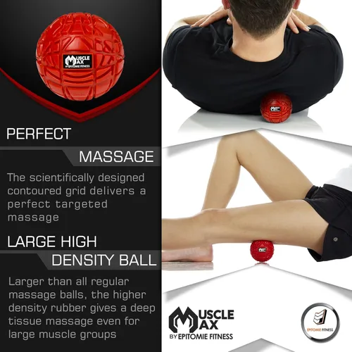 Miniatura 2 de Bola de Masaje Muscle Max - Bola de Terapia para Masaje de Puntos de Activación - Masajeador de Tejido Profundo para Liberación Miofascial - Bola