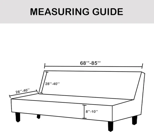 Miniatura 4 de Funda impermeable para futón sin brazos, funda de colchón para sofá cama, tamaño matrimonial, protector de muebles suave y elástico para mascotas