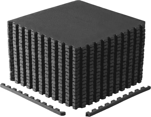 Miniatura 18 de CAP Puzzle Exercise Mats 3/4” Thick EVA Interlocking Foam Tiles for Home Gym Flooring Multiple Options Guijarro - Negro