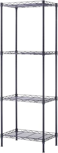 Miniatura 2 de Estantería de alambre de 4 niveles, 4 estantes, estante de almacenamiento de metal, organizador duradero para despensa, armario, cocina, lavandería