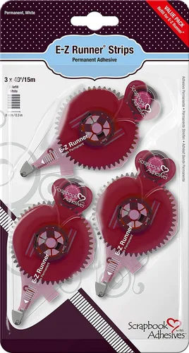 Miniatura 8 de Scrapbook Adhesives por 3L - EZ Runner - Aplicador adhesivo para álbumes de recortes, dispensador de cinta adhesiva de doble cara de 49 pies