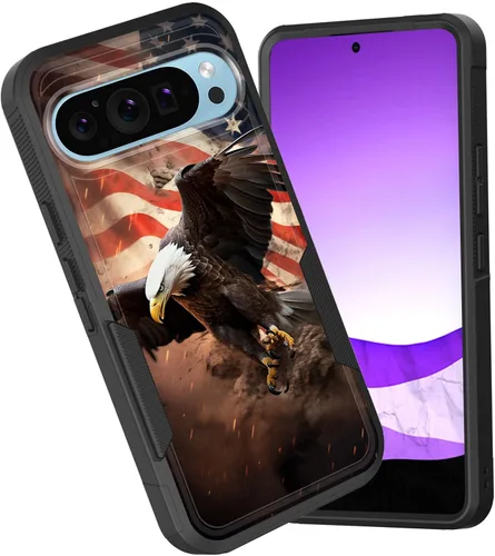 Miniatura 74 de Funda para Pixel 6A, funda híbrida de doble capa resistente a prueba de golpes de policarbonato duro de silicona suave TPU para Google Pixel 6A